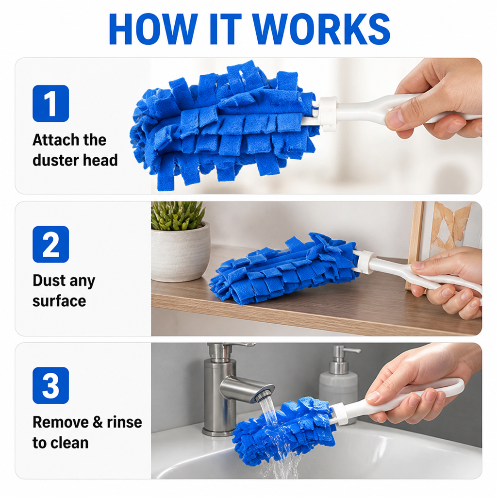ZephyraDuster™ — Effortless Dust-Free Bliss That Makes Your Home Shine