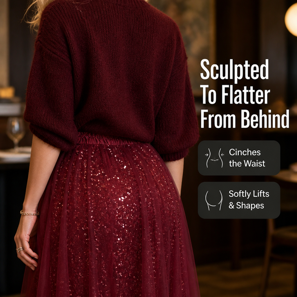 Luminelle™ Shine Top and WhisperTulle™ Skirt — Command Every Room with Effortless Elegance and Unstoppable Confidence