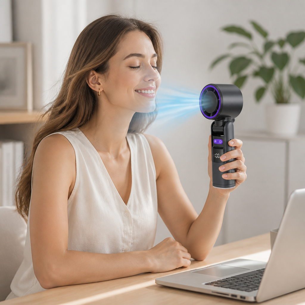 Semiconductor Cooling Plate Handheld Fan (4000 mAh)