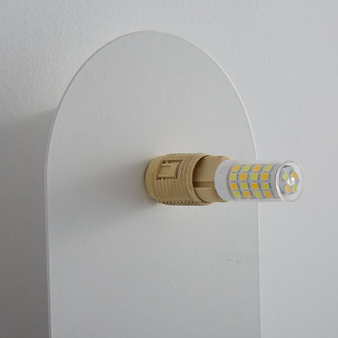 Decorative Oval Backplate Wall Sconce in Nordic Minimalist Style