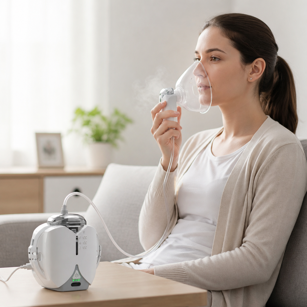 Quiet USB-Powered Mesh Nebulizer (Includes Adult & Child Masks)