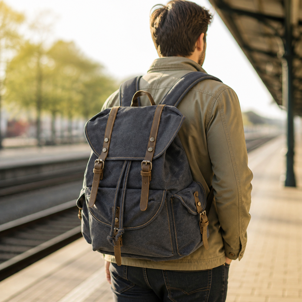 Durable Canvas Backpack (Padded Straps & Solid Buckles)