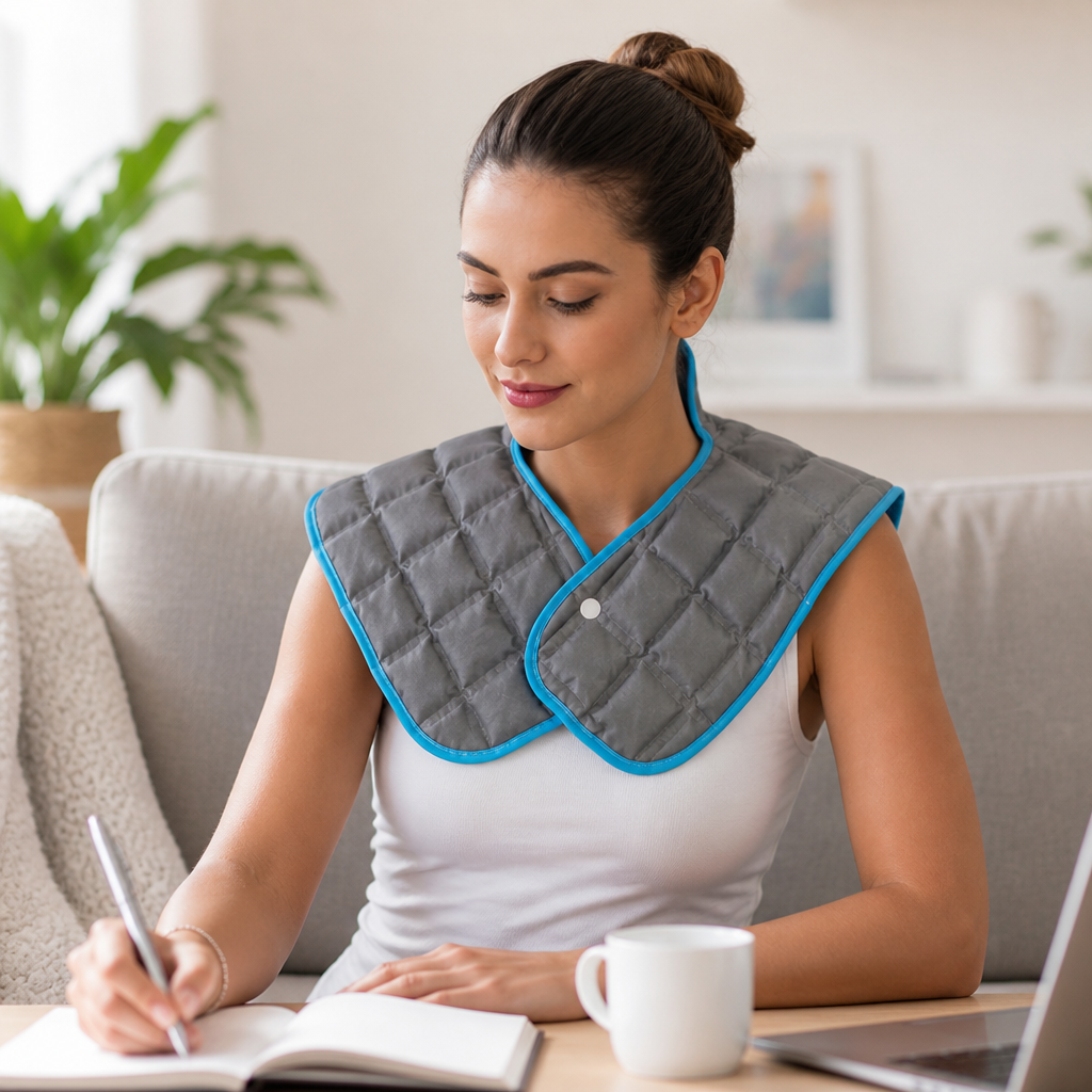 Ergonomic Reusable Cooling Gel Shoulder & Neck Wrap (One Size)
