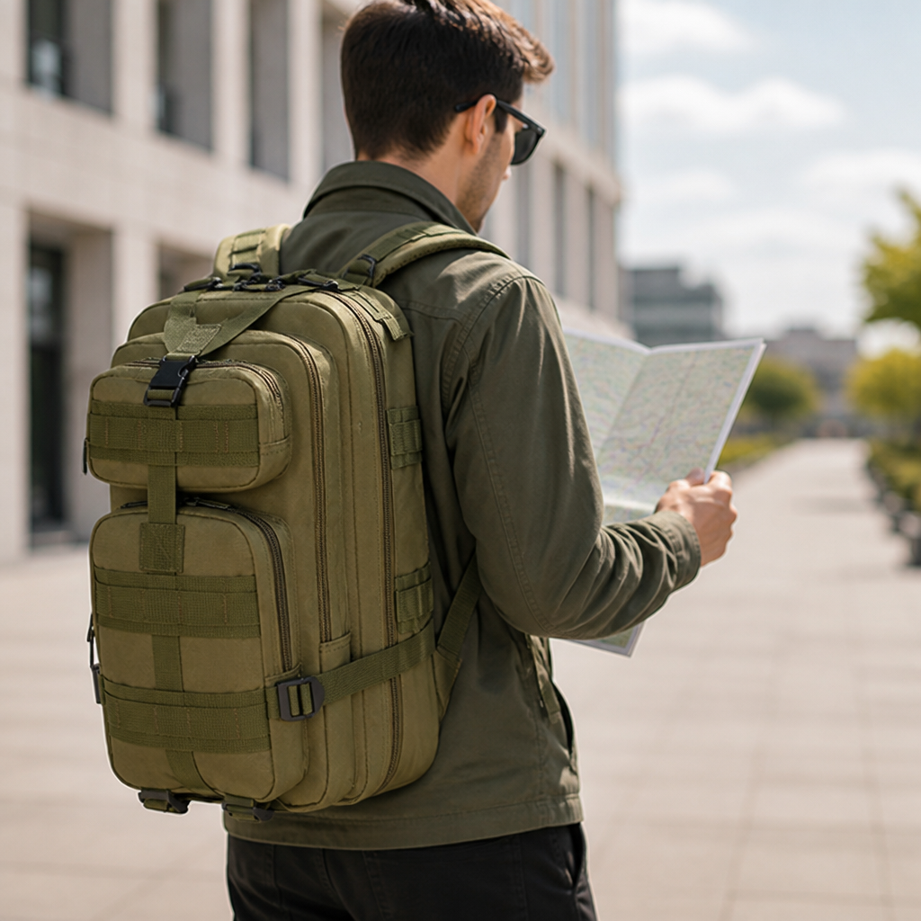 Durable Nylon MOLLE Tactical Backpack (30L)