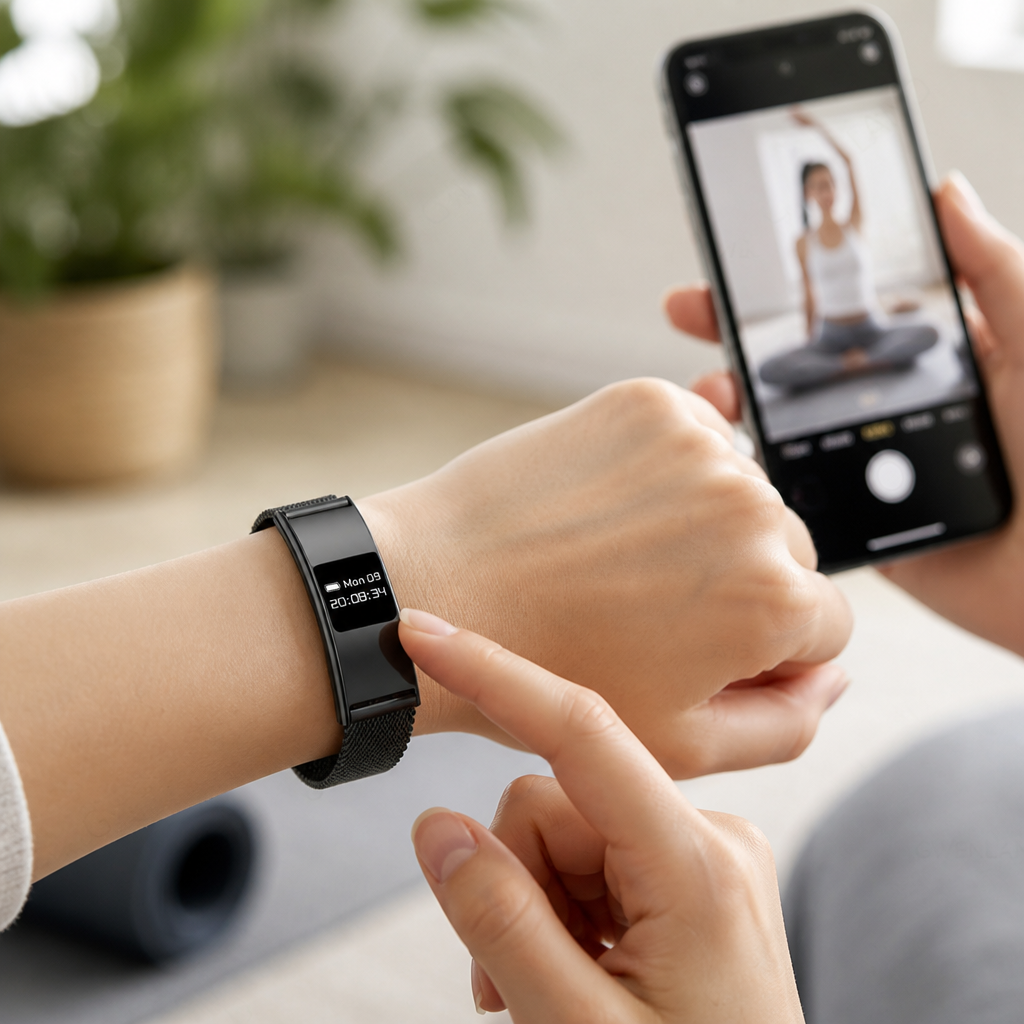 Zinc Alloy IPX8 Waterproof Fitness Bracelet