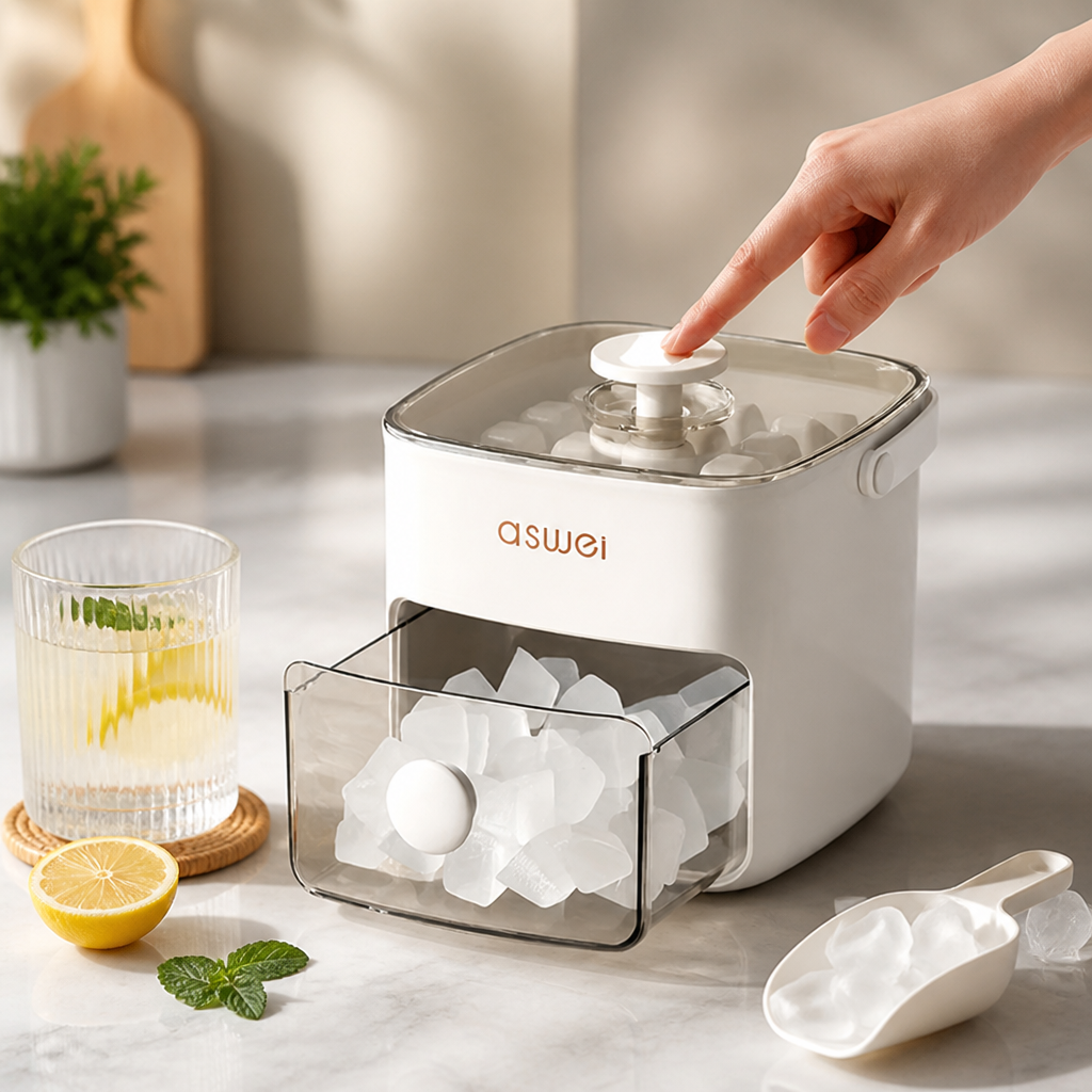 Fast & Quiet Compact Ice Maker (2.1-Qt Tank)