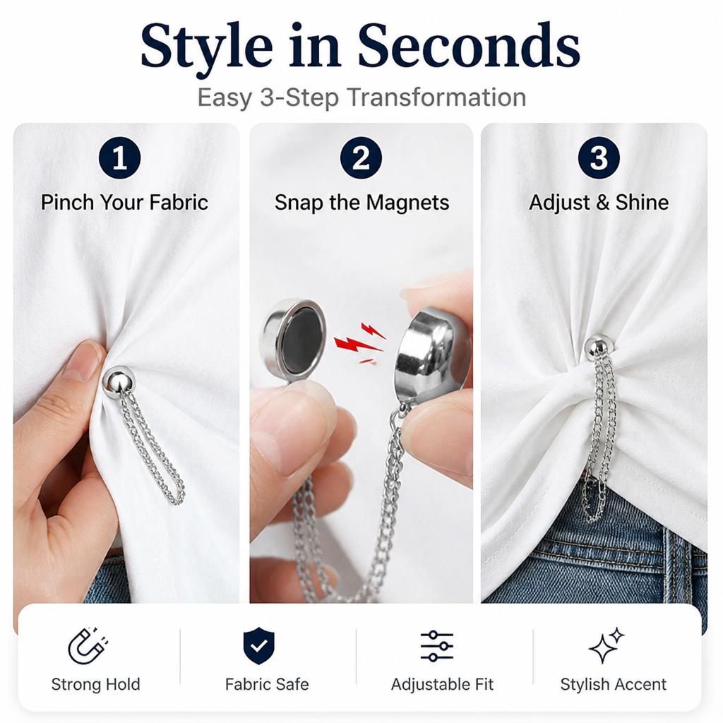 MagnaStyle™ Magnetic Clothing Clips — Transform Your Fit Instantly for Confidence That Turns Heads