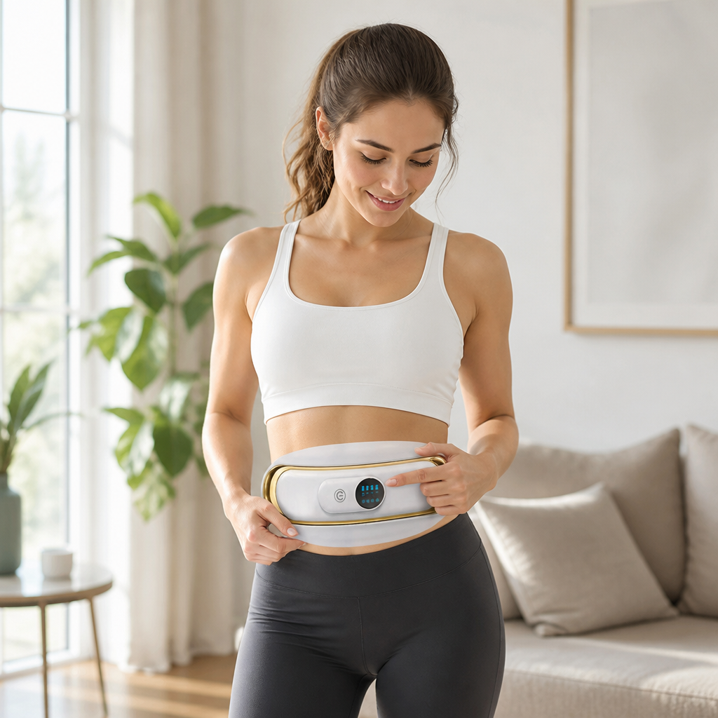 High-Frequency Vibration & Heat Waist Massager Belt (USB Rechargeable)