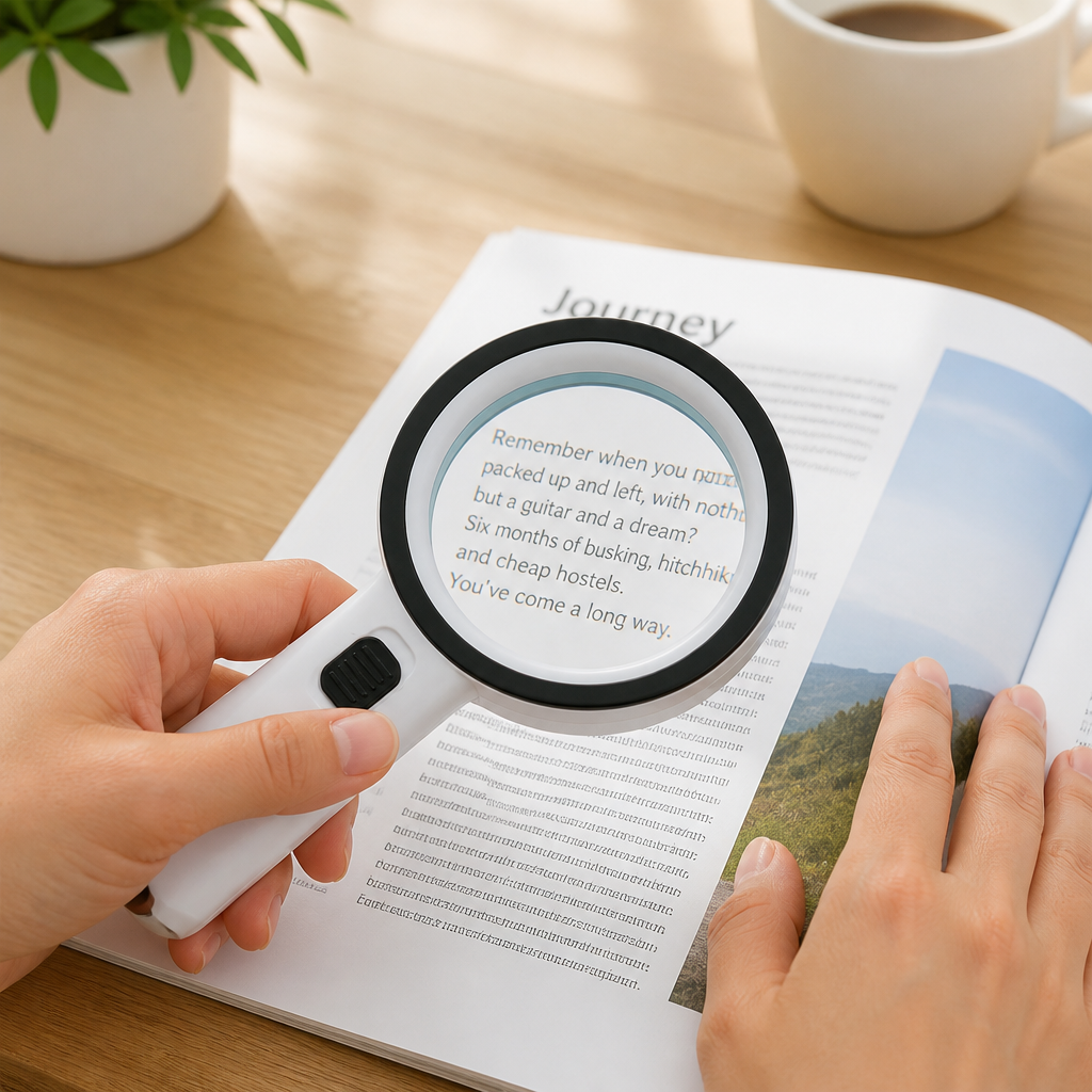 30x Optical LED Handheld Magnifying Glass