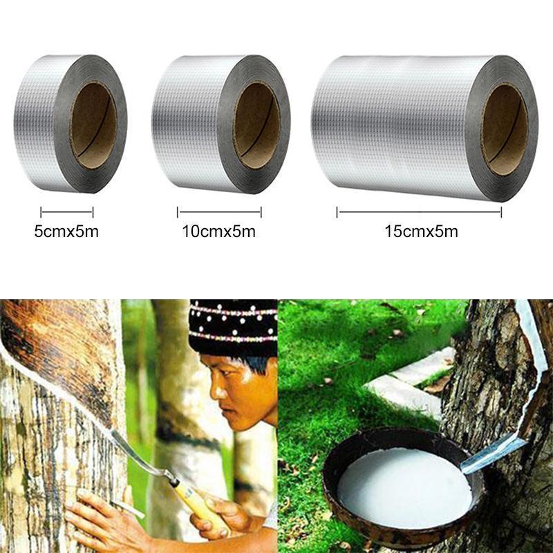 Waterproof Butyl Rubber Tape with Aluminum Foil for Cold Weather, 5m Roll