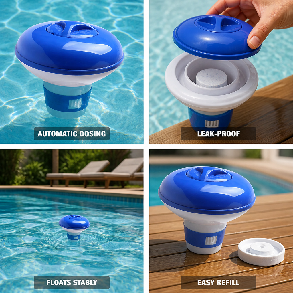 Automatic Airtight Floating Chlorine Tablet Dispenser