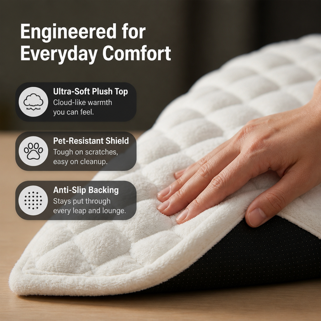 SnuggleNest™ — Sink Into Endless Winter Warmth and Pet-Proof Peace of Mind
