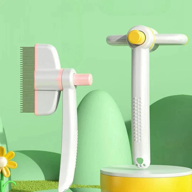 Grooming Comb for Cats and Dogs with Fur Eject Feature