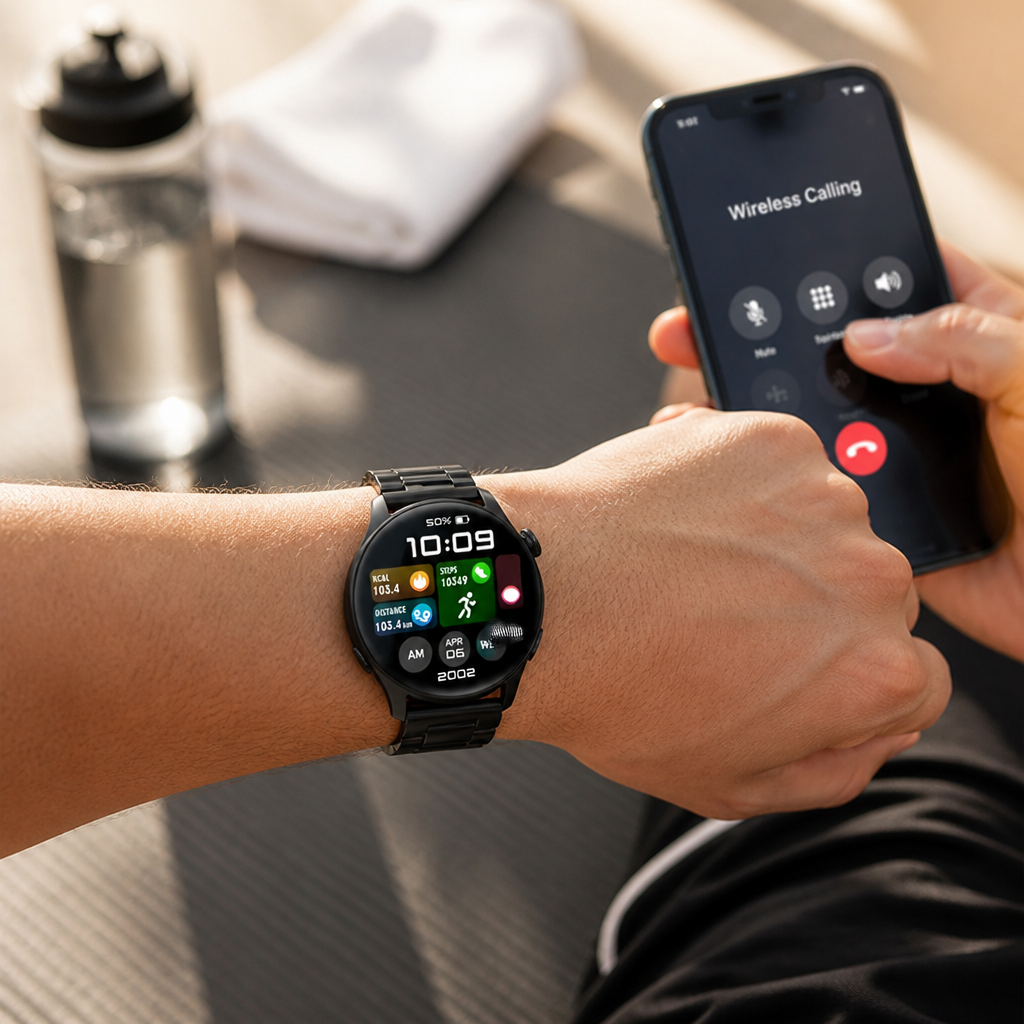 1.53-Inch HD Touchscreen Fitness Smart Watch (Bluetooth 5.3)