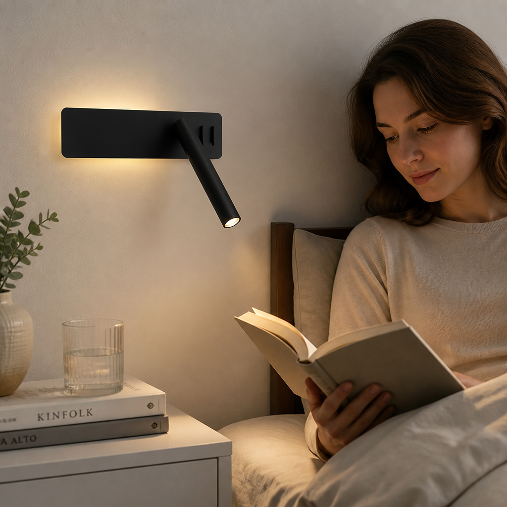 Rotatable & Swiveling Glare-Free LED Wall Reading Light