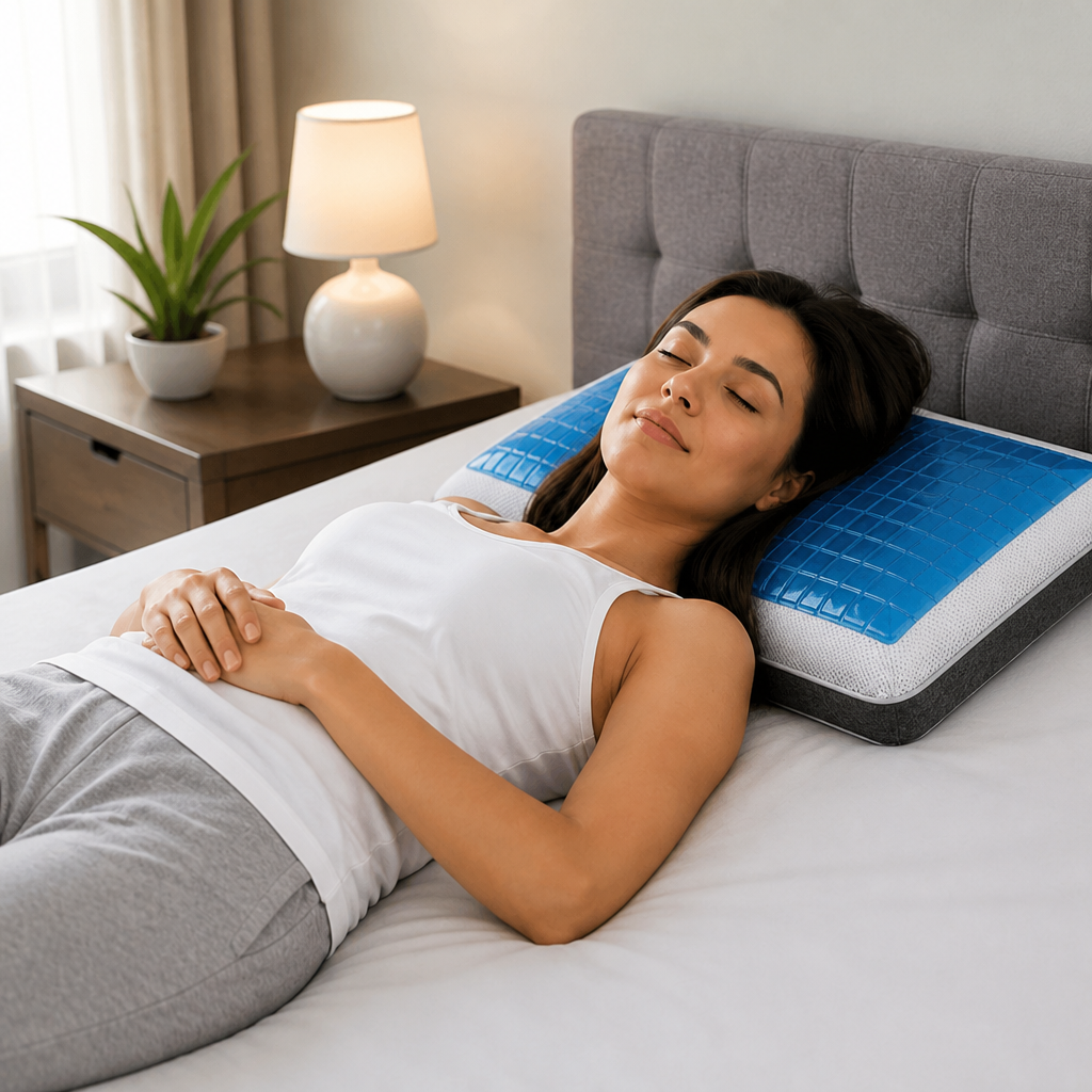 Ergonomic Gel Cooling Contoured Pillow