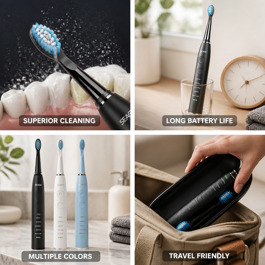 Sonic Rechargeable Electric Toothbrush (Long Battery Life)