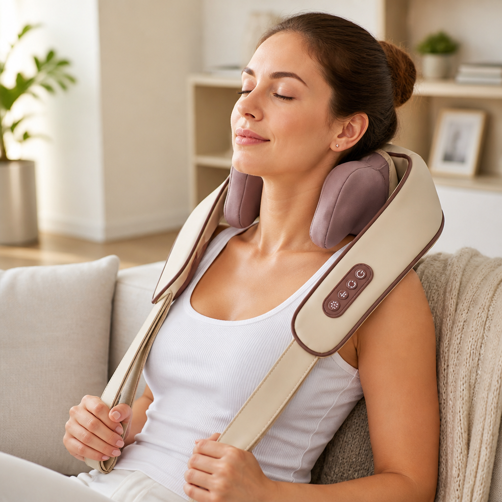 Deep Shiatsu Heated Cordless Neck & Shoulder Massager