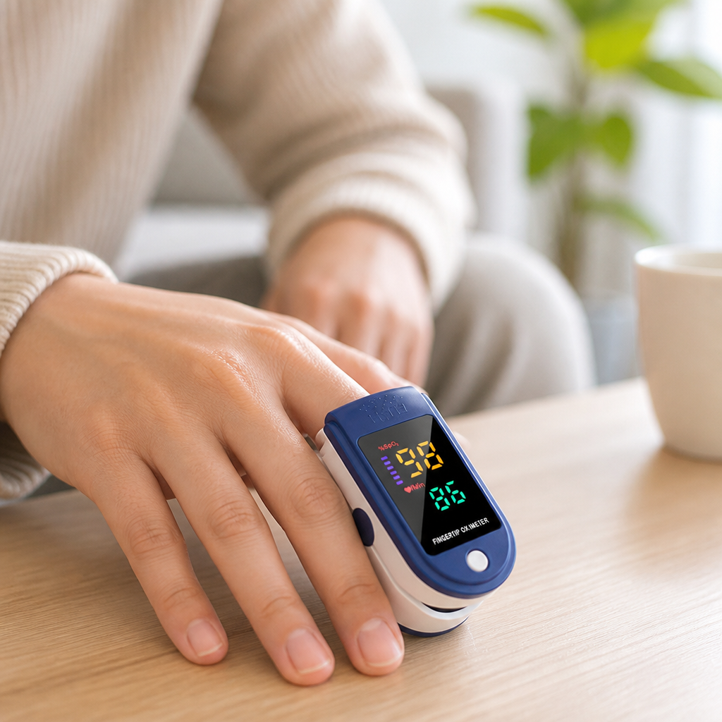 Non-Invasive LED Finger Pulse Oximeter