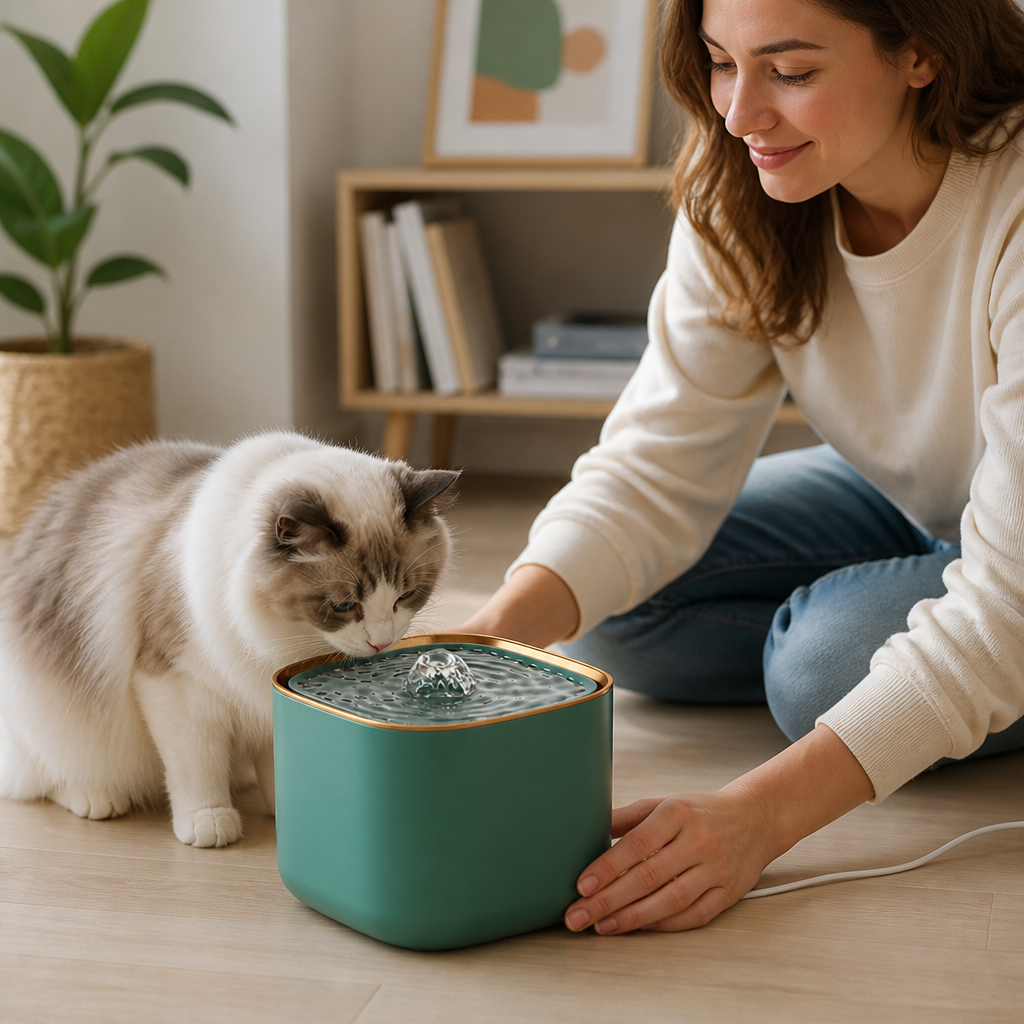 Ultra-Quiet Filtered USB-Powered Pet Water Fountain (3L)