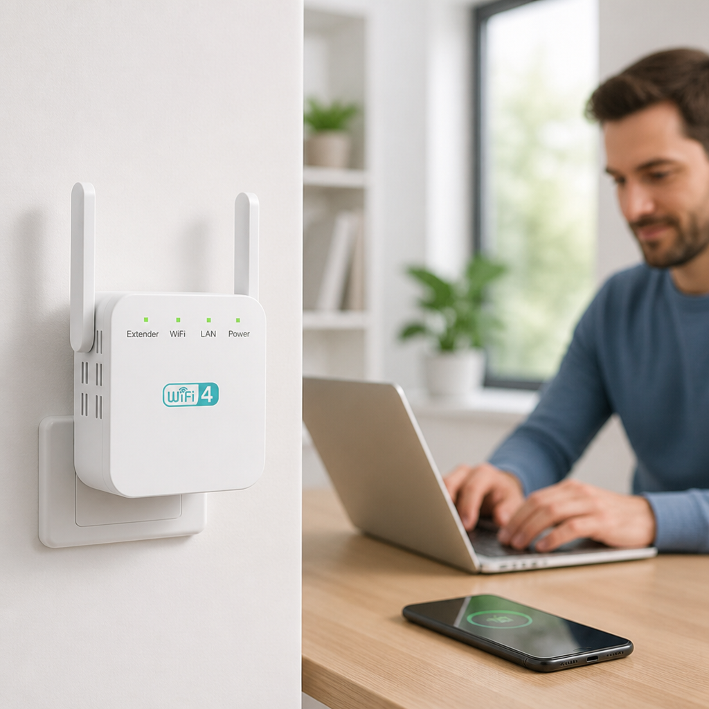 3-in-1 Long-Range WiFi Extender (Up to 50m)