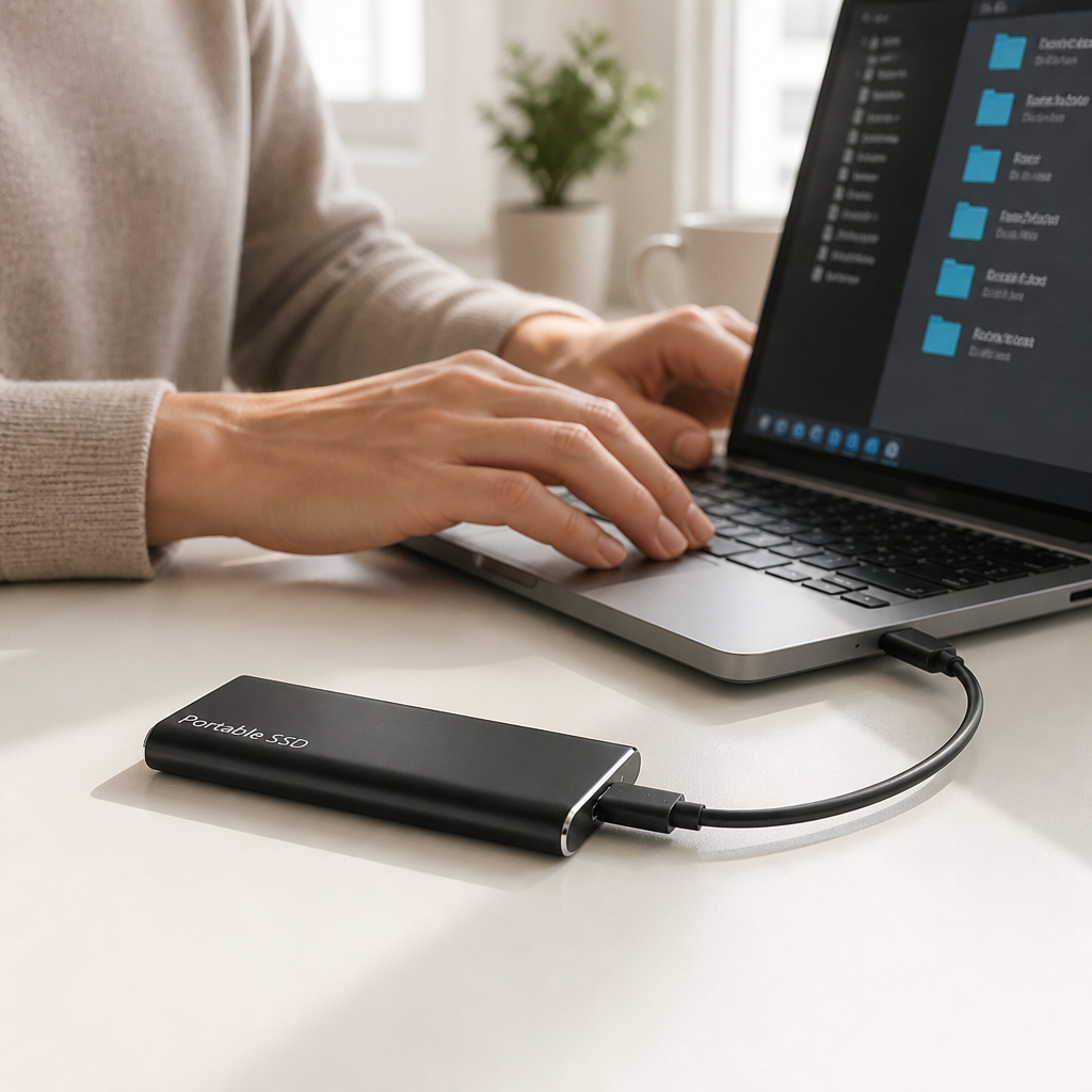 4TB USB-C Portable External Hard Drive (PC & Mac Compatible)
