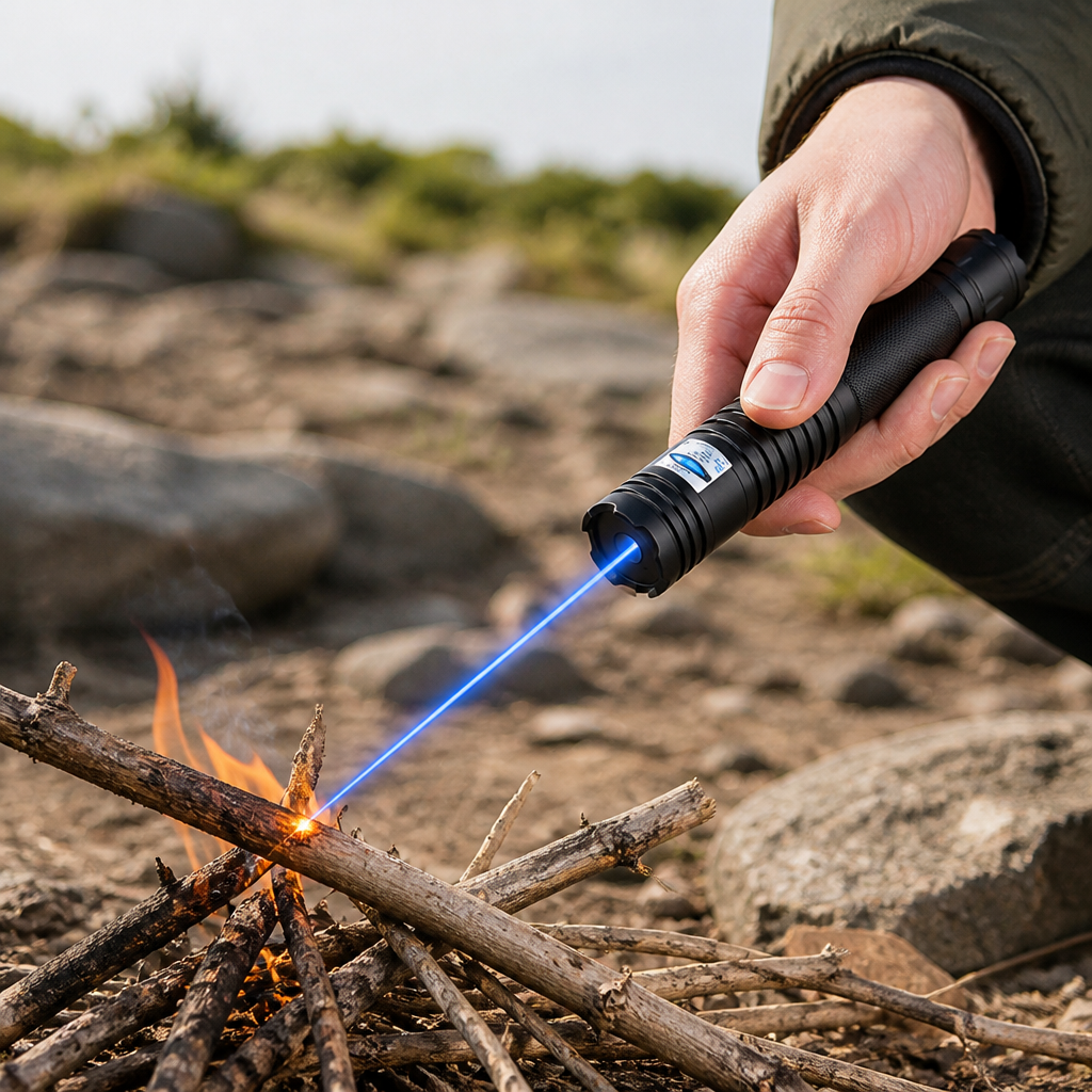 High-Power Blue Tactical Laser Flashlight