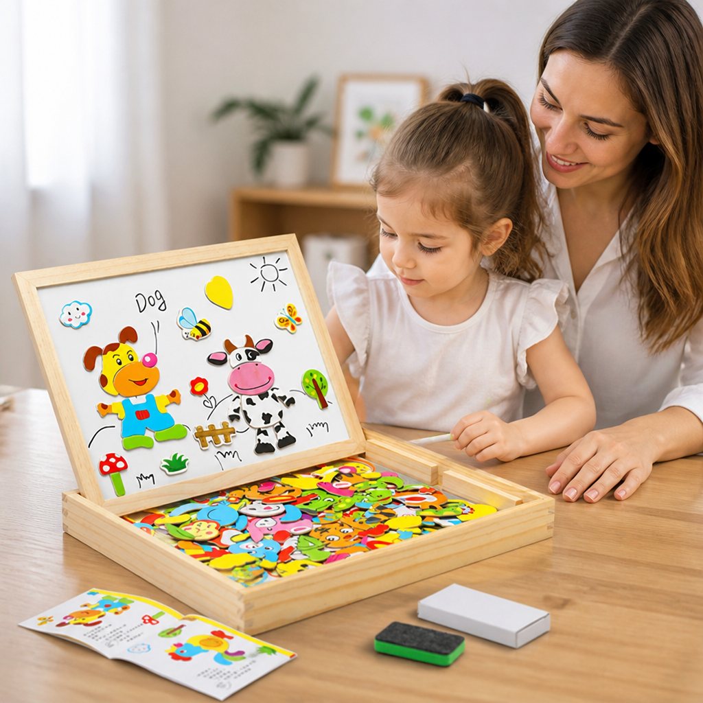 Montessori-Inspired 2-in-1 Erasable Drawing Board