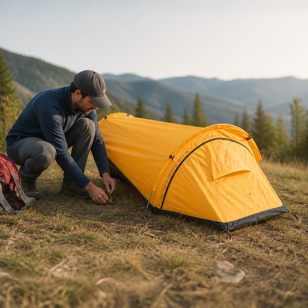 Lightweight Weather-Resistant Quick-Setup Backpacking Tent (1-2 Person)