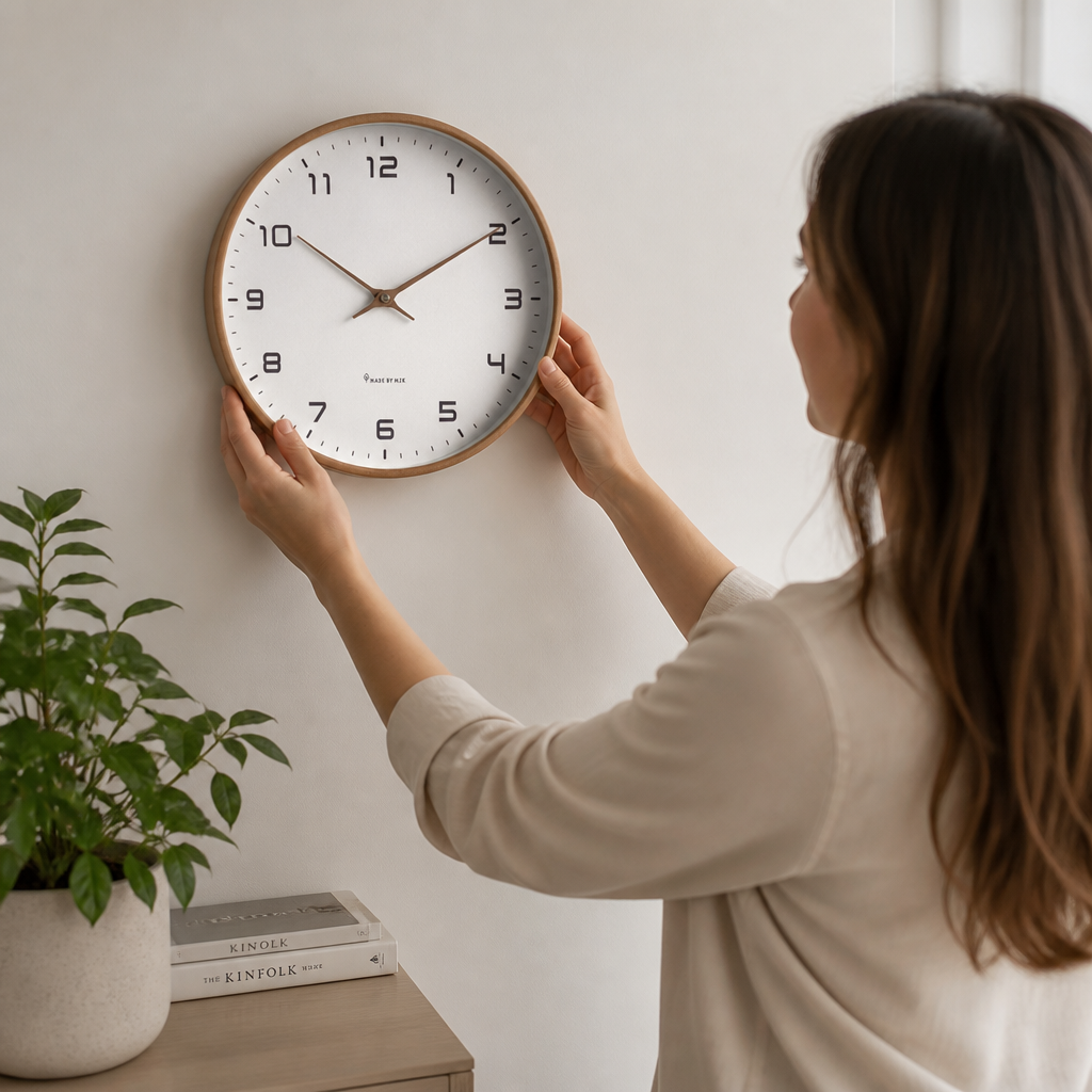 Silent Quartz Wooden Wall Clock