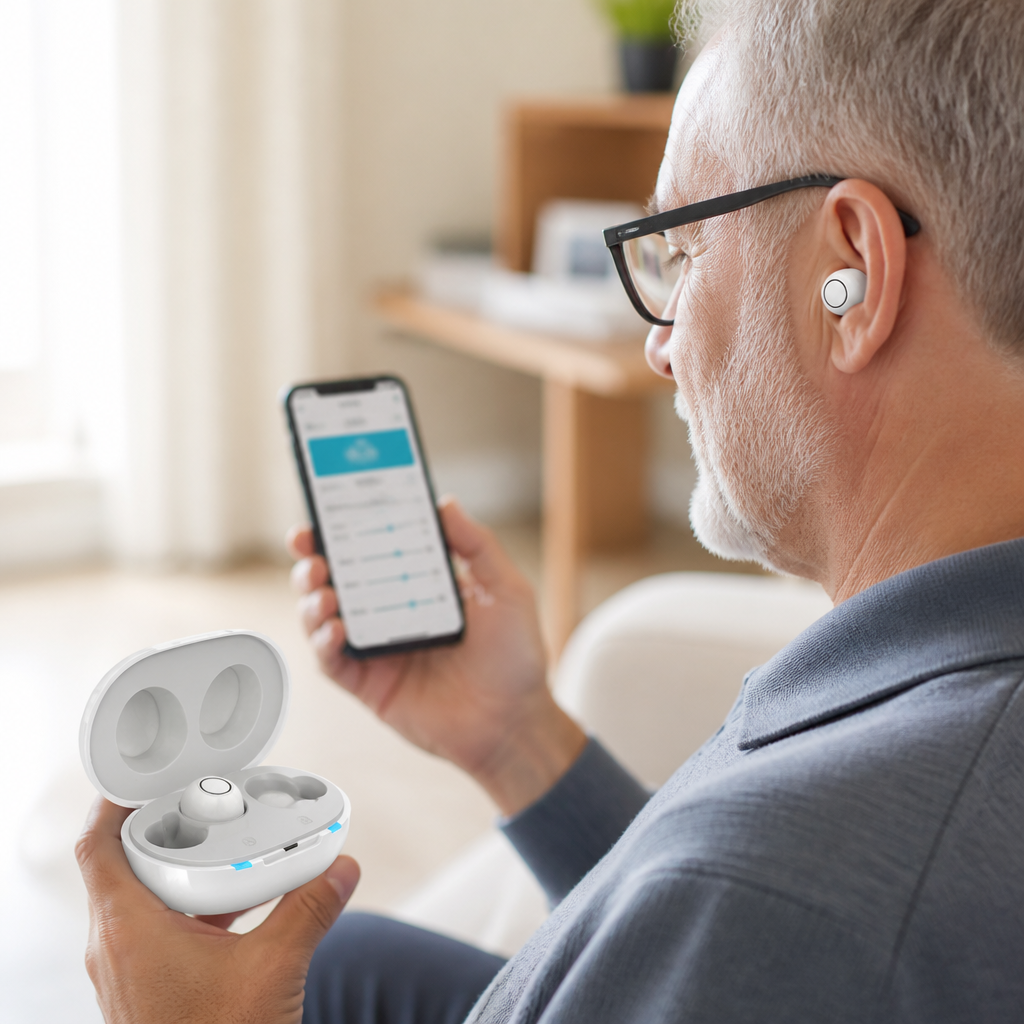 Rechargeable Bluetooth App-Controlled In-Ear Hearing Aids