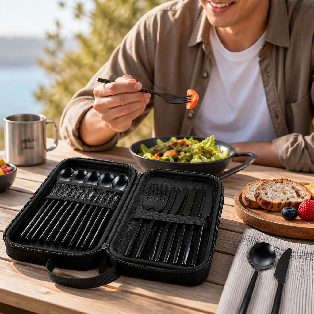 Durable Dishwasher-Safe Stainless Steel Cutlery Set (24-Piece)
