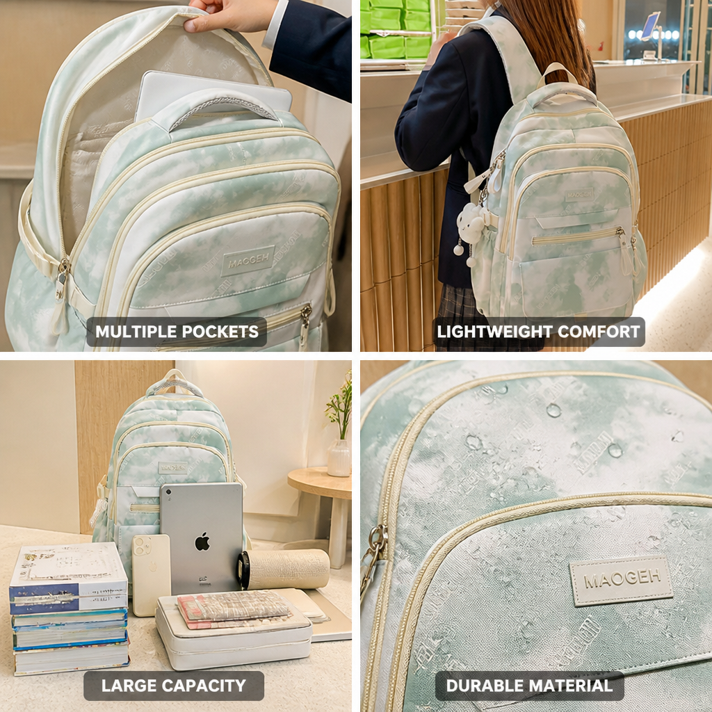 Large-Capacity Multi-Pocket Backpack (Laptop Compartment)