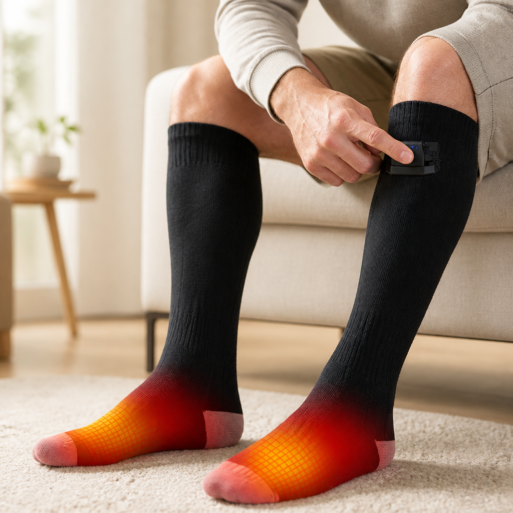 Rechargeable 3-Setting Windproof Heated Socks