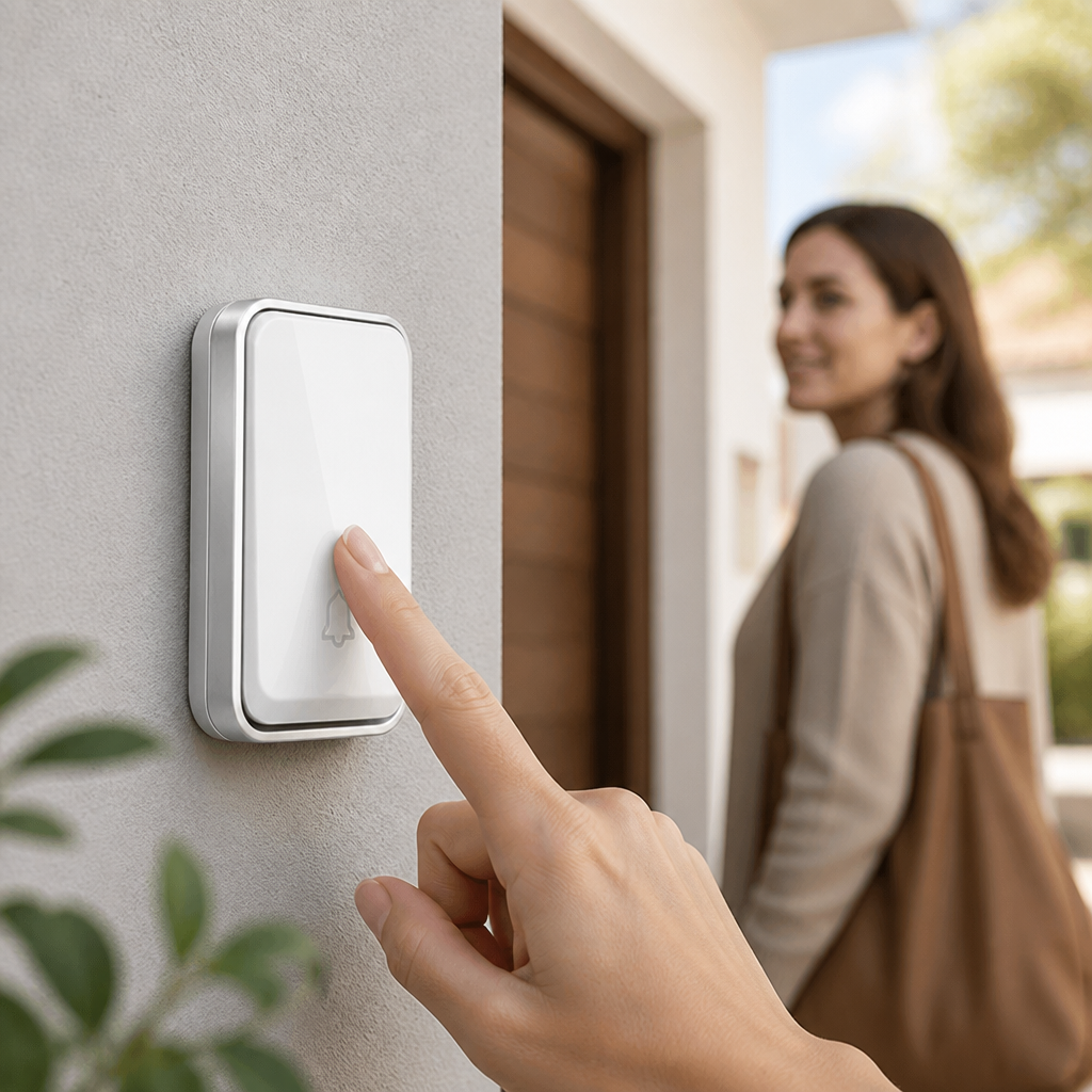 Kinetic-Powered Long-Range Doorbell (With Receiver)