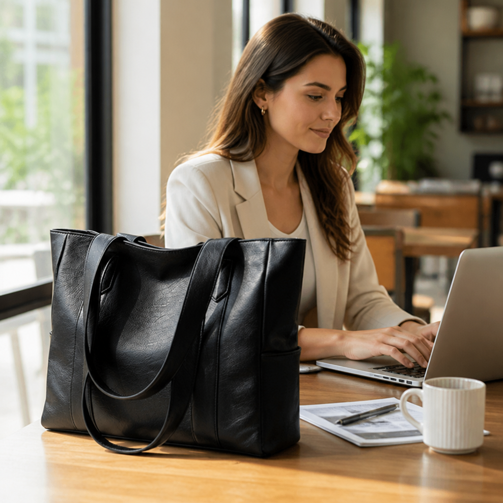 Smooth PU Leather Vintage Shoulder Bag (Spacious, Adjustable Strap)