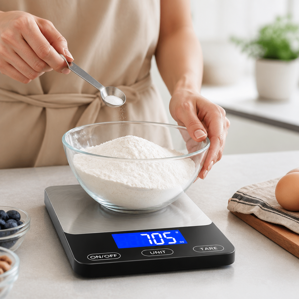 High-Accuracy Stainless Steel Digital Kitchen Scale (USB-C Rechargeable)