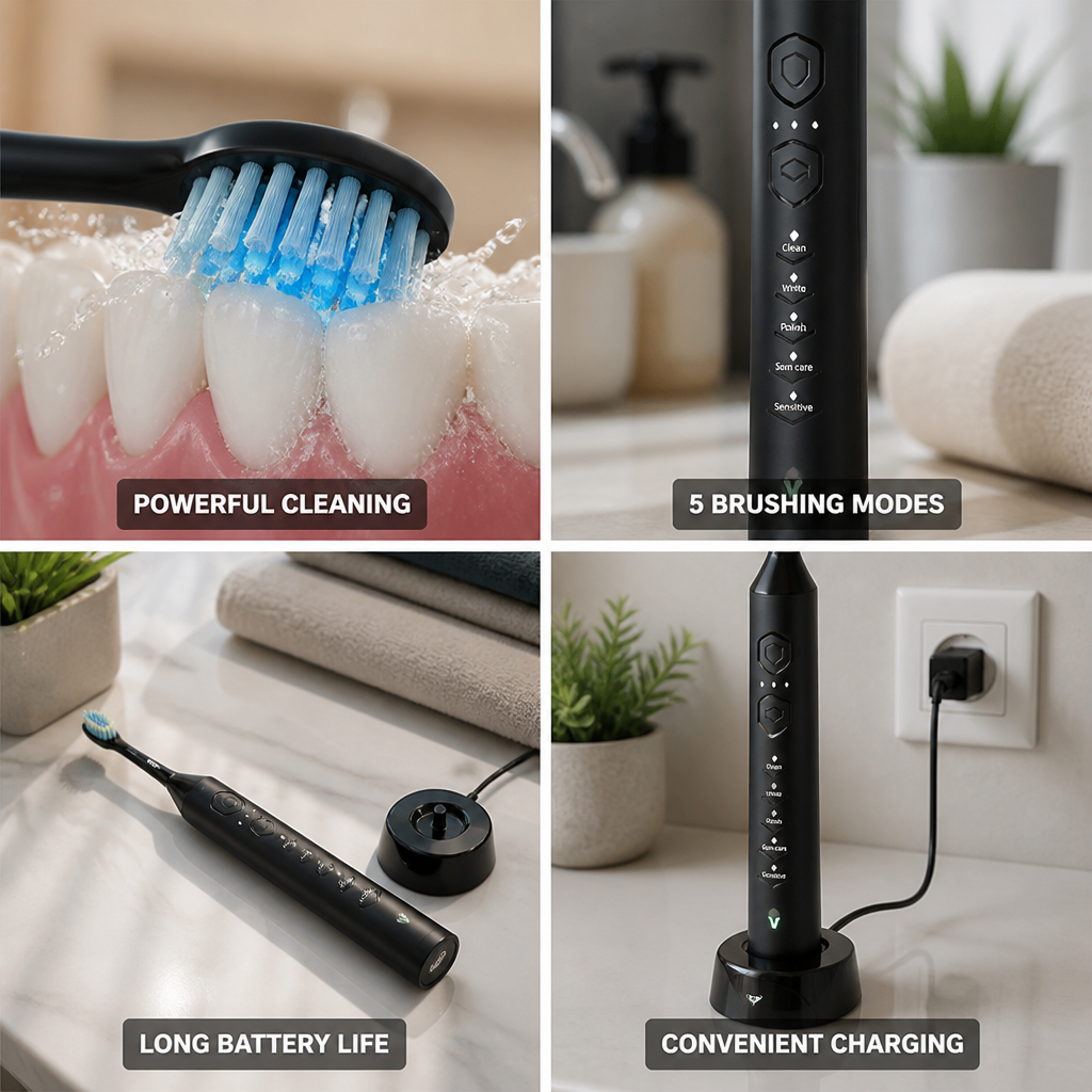 40000 VPM Sonic Electric Toothbrush (5 Modes)