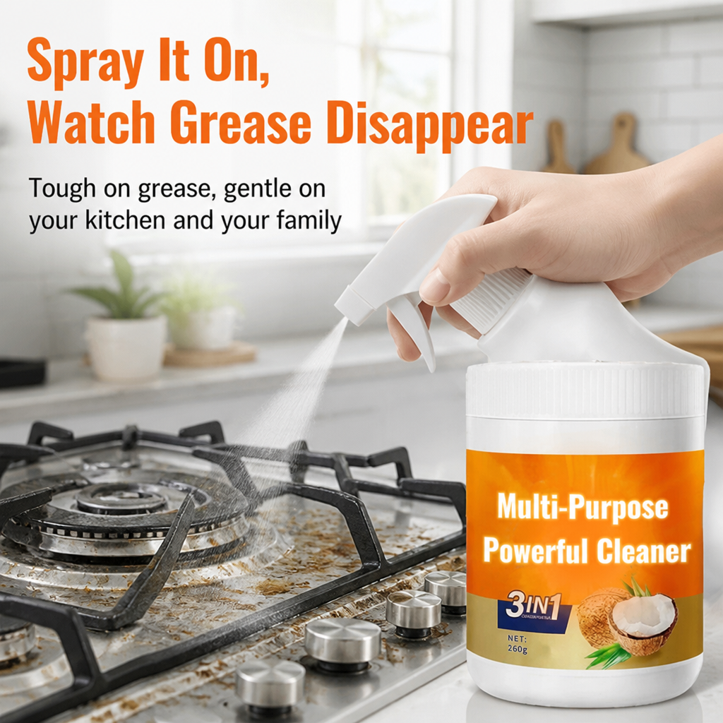 GreaseBeGone™ — Effortless Sparkle and Safety for Your Whole Kitchen