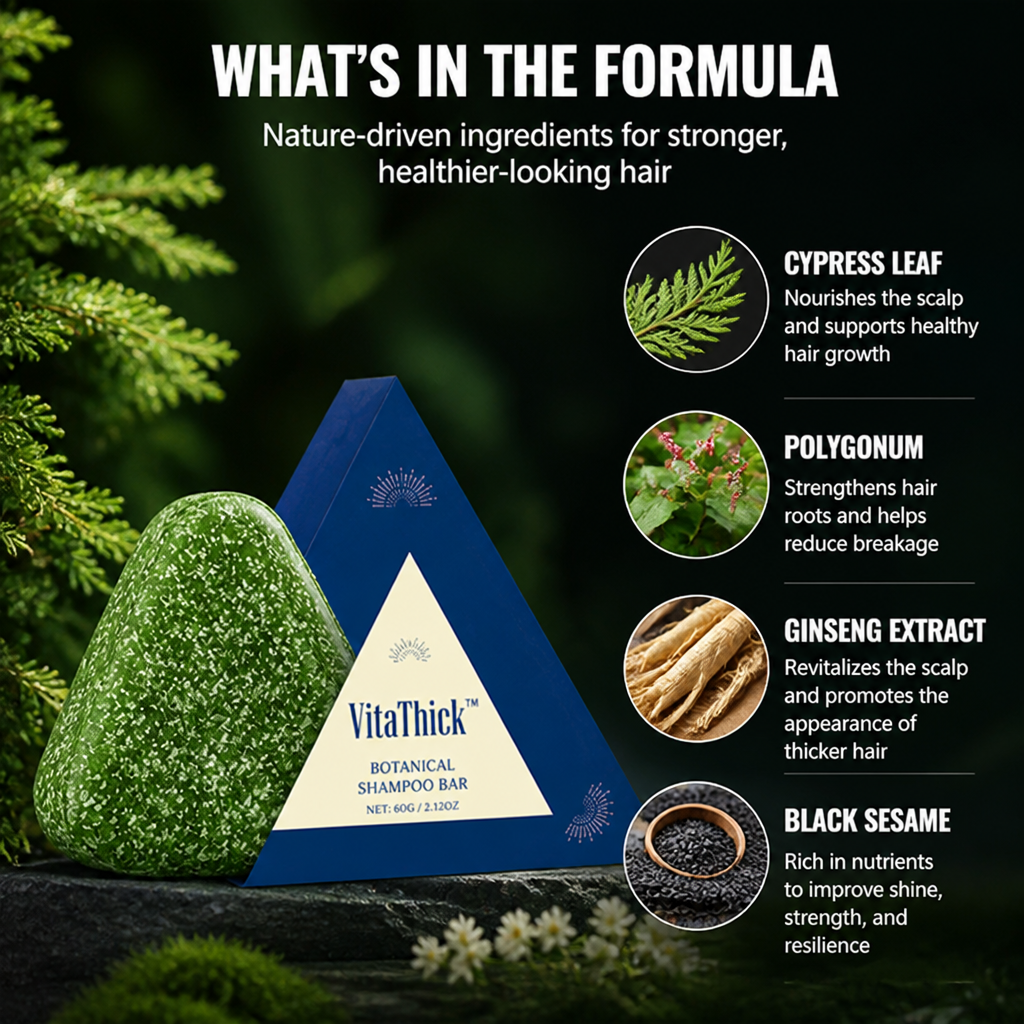 VitaThick™ Botanical Shampoo — Ignite Strength and Volume for Hair That Commands Attention