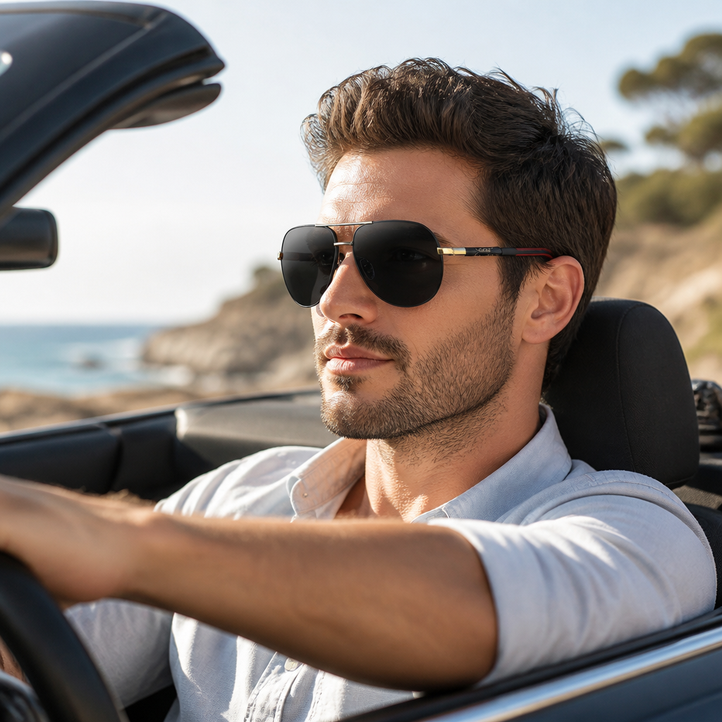 Polarized UV400 Anti-Reflective Aviator Sunglasses