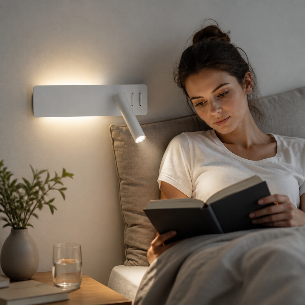Swiveling LED Reading Wall Light (Dual Lights)