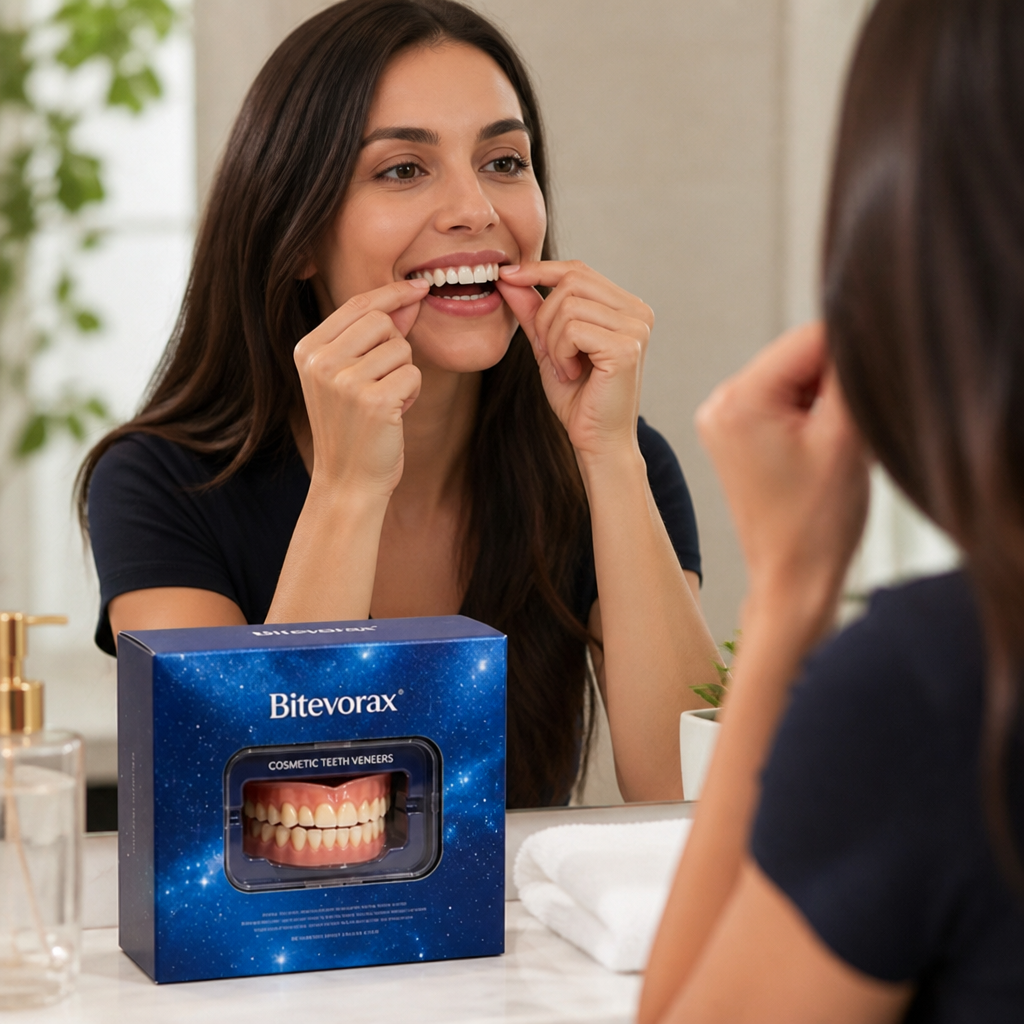 Easy-Apply Plastic Cosmetic Teeth Veneers (Upper & Lower)