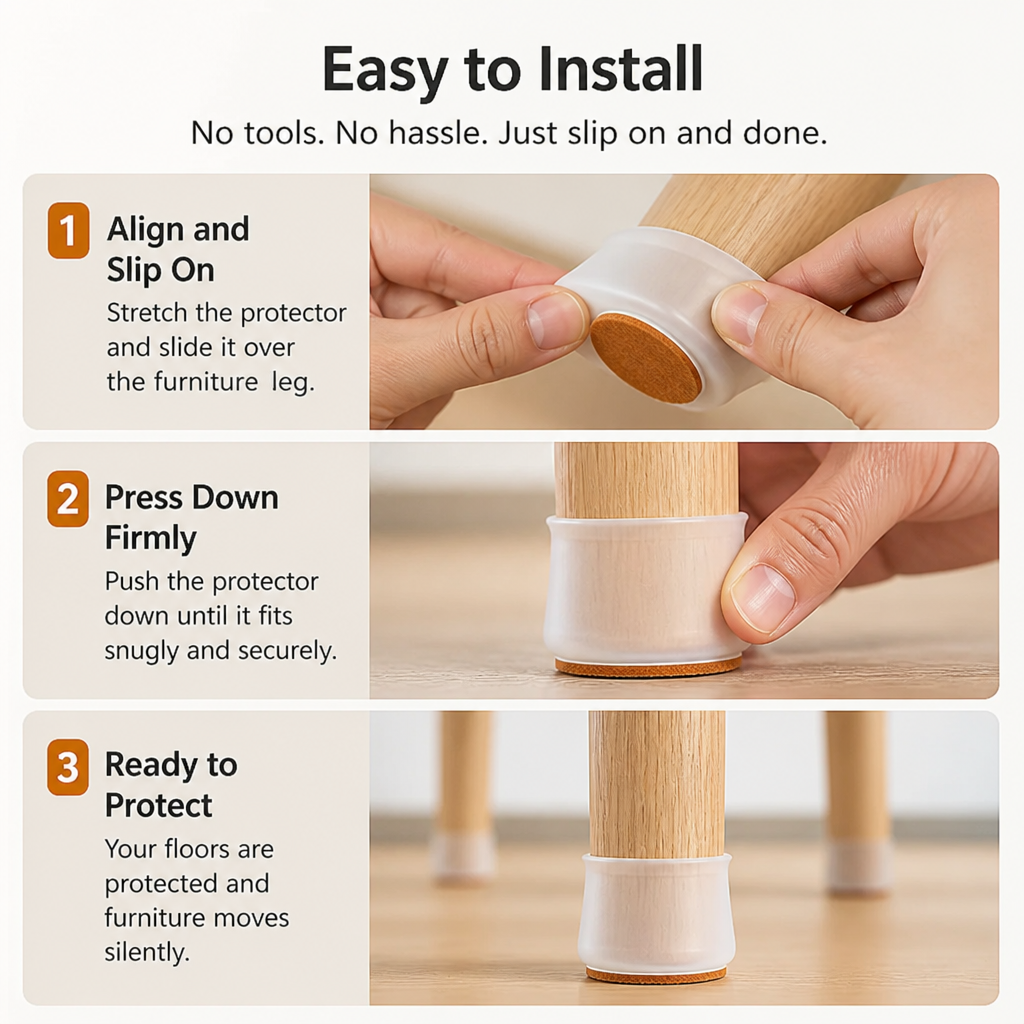 ZenGuard™ Furniture Leg Protectors — Quietly Defend Your Floors and Reclaim Peace at Home