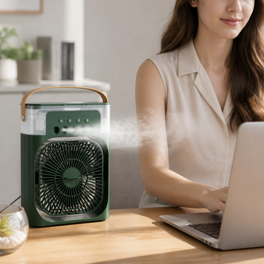 Portable Misting & Adjustable Airflow Personal Air Cooler