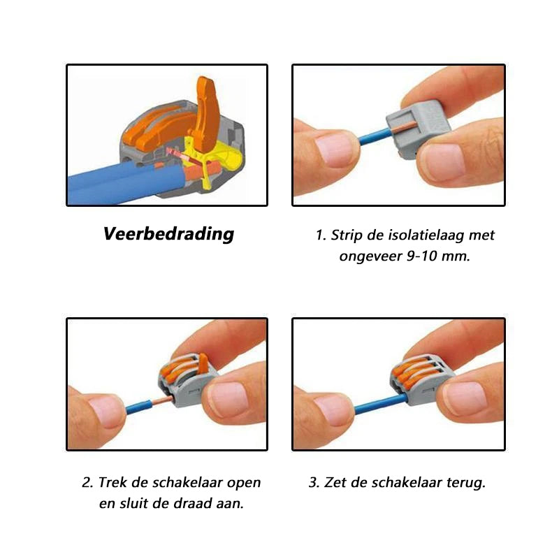 10-Piece Wire Connector Kit – Tool-Free Electrical Connections