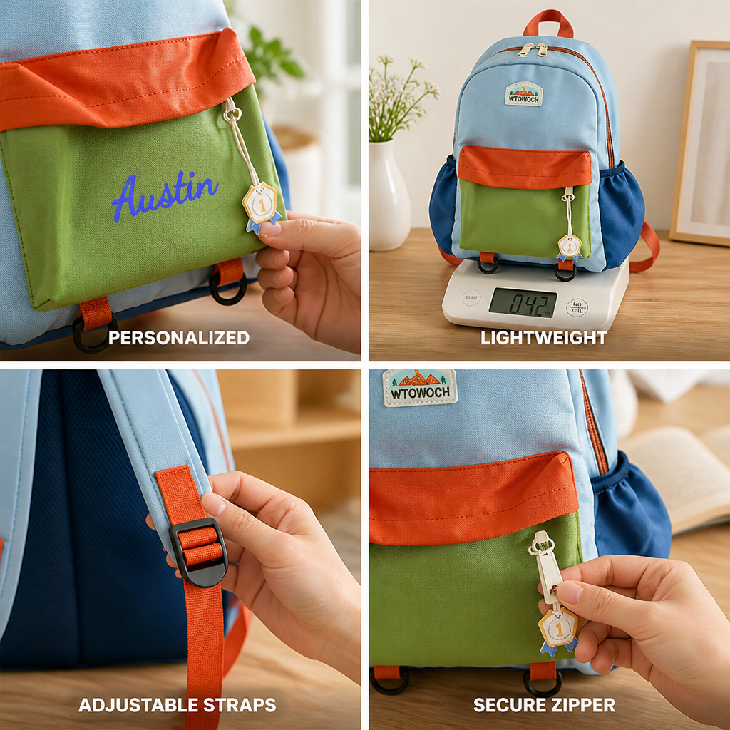 Personalized Embroidered Lightweight School Backpack