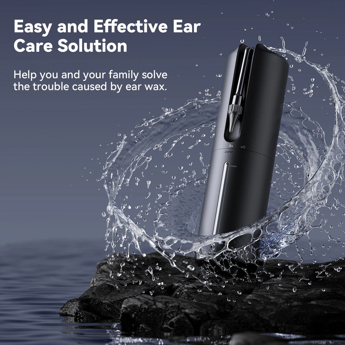 Rechargeable Ear Cleaning Device with Adjustable Pressure and Triple Jet Stream