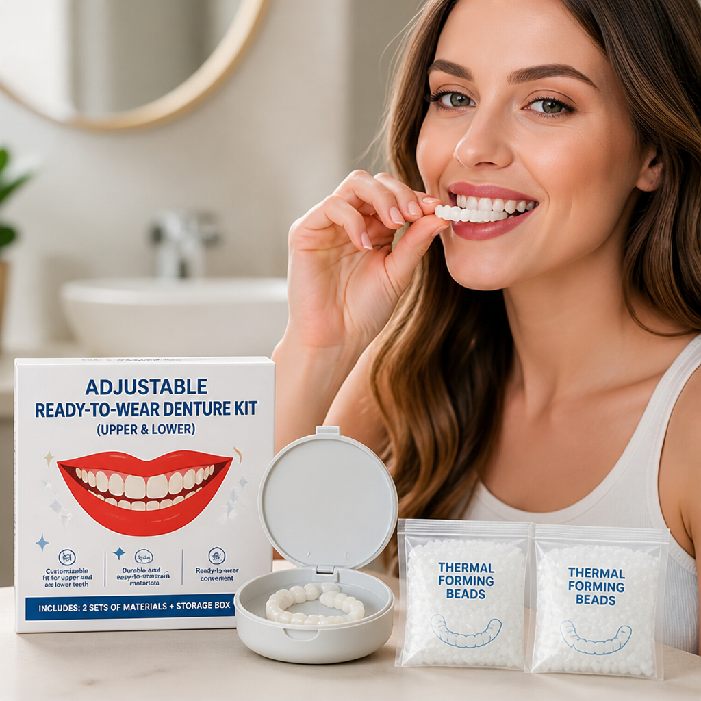 Adjustable Ready-To-Wear Denture Kit (Upper & Lower)