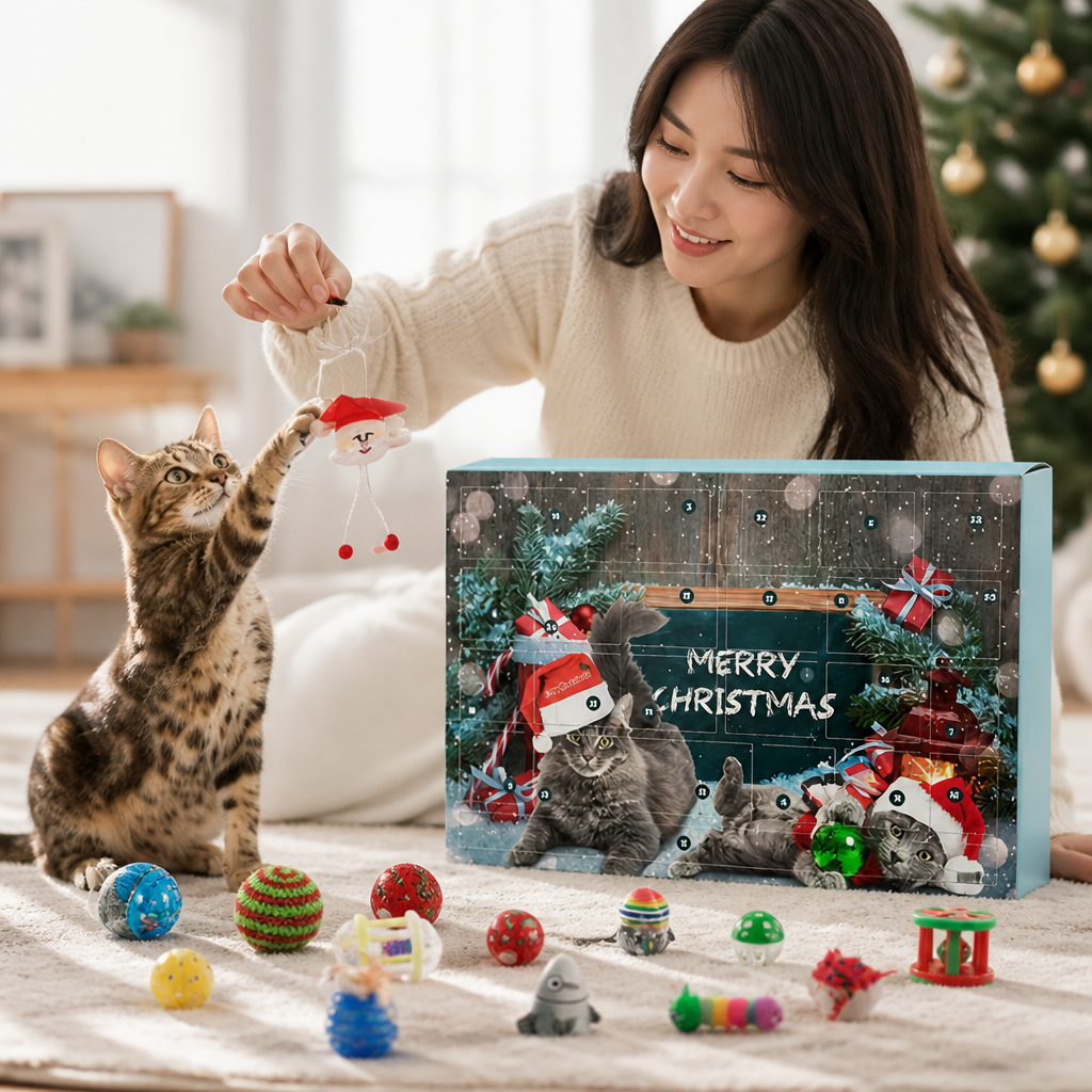 Interactive 24-Day Cat Toy Advent Calendar